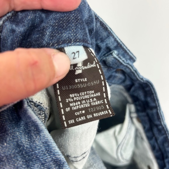 7 For All Mankind A Pocket Bootcut‎ Jeans Womens Size 27 Dark Wash Denim - Picture 10 of 10